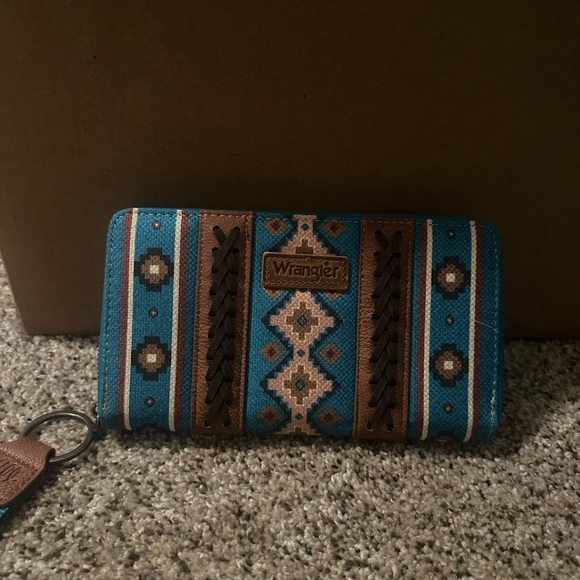Wrangler Handbags - Wrangler Teal and Brown Women's Wallet